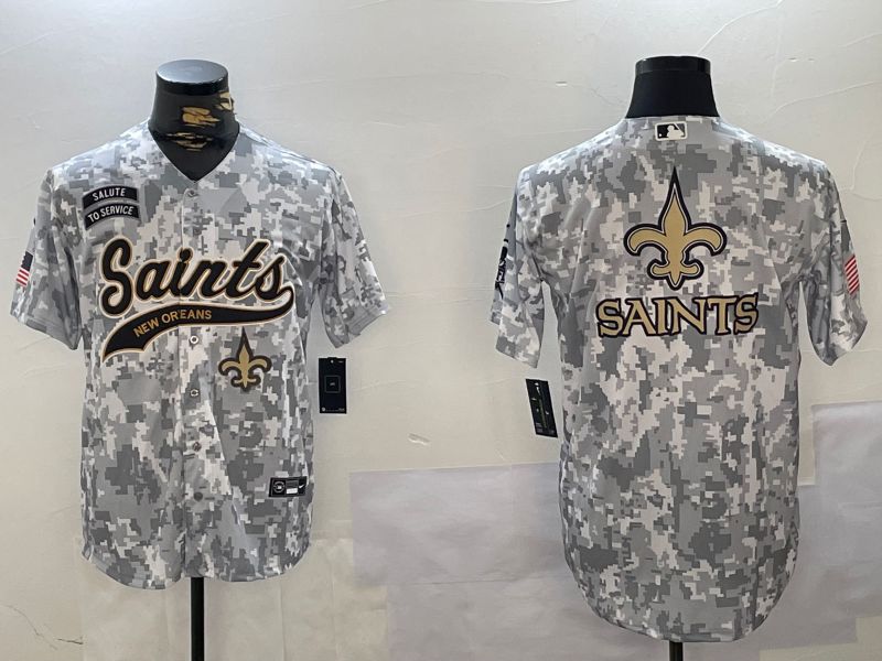 Men New Orleans Saints Blank Nike Arctic Camo 2024 Salute to Service Limited NFL Jersey style 7->new orleans saints->NFL Jersey